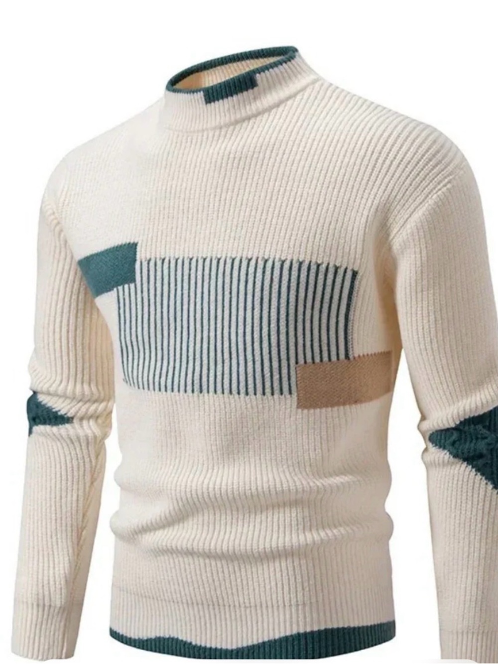 Men's Camstone Ashcombe premium crew neck sweater, Small, White K96